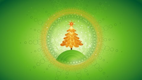 Красивые, дерево, Рождество, дизайн