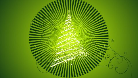 Дерево, дизайн, вектор, Chirstmas